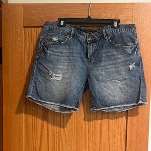 Billabong Blue Jean Shorts Distressed Cuffed